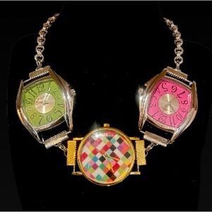 Handmade watch choker necklace